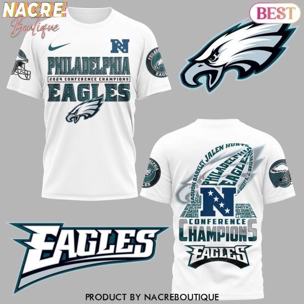 Philadelphia Eagles 2024 Conference Champions 3D T-Shirt