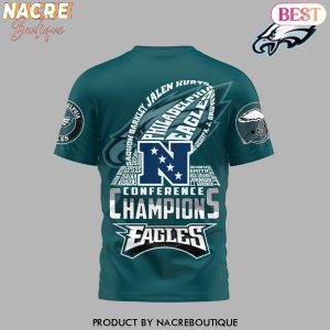 Philadelphia Eagles 2024 Conference Champions 3D T-Shirt – Green