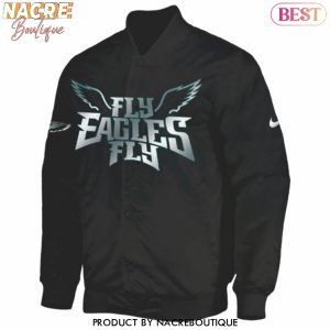 Philadelphia Eagles 2025 Black Baseball Jacket