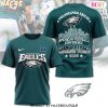 Philadelphia Eagles American Football Conference Champions 2025 3D T-Shirt – White