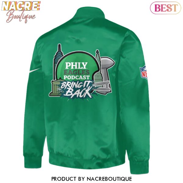 Philadelphia Eagles Bring It Black Baseball Jacket