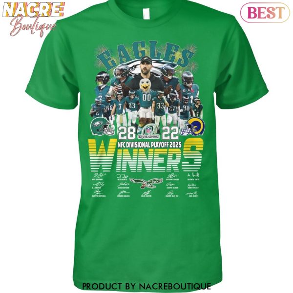 Philadelphia Eagles NFC Divisional Playoffs 2025 Winners Signature Unisex T-Shirt