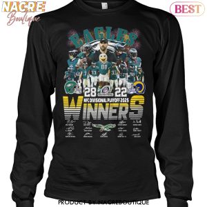 Philadelphia Eagles NFC Divisional Playoffs 2025 Winners Signature Unisex T-Shirt