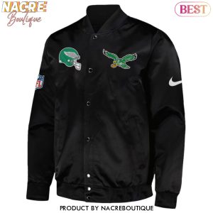 Philadelphia Eagles Podcast Bring It Black Baseball Jacket