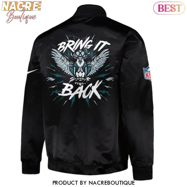 Philadelphia Eagles Podcast Bring It Black Baseball Jacket