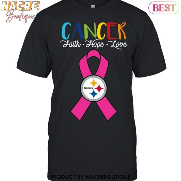 Pittsburgh Steelers Cancer Faith – Hope – Love Unisex T-Shirt