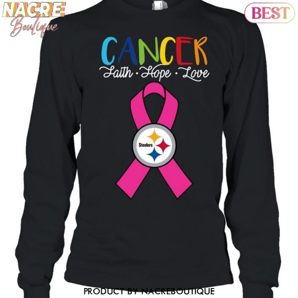 Pittsburgh Steelers Cancer Faith – Hope – Love Unisex T-Shirt