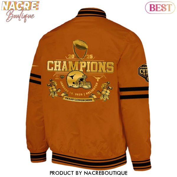 Texas Longhorns Cotton Bowl Champions 2025 Goodyear Baseball Jacket – Orange