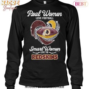 Washington Commanders – Real Women Love Football Smart Women Love The Redskins Unisex T-Shirt