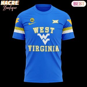 West Virginia Mountaineers Men Basketball Jerry West 44 3D T-Shirt