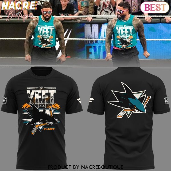 Yeet 2025 San Jose Sharks x WWE 3D T-Shirt