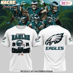 2024 Super Bowl LIX Champions Philadelphia Eagles 3D T-Shirt – Green