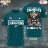 2024 Super Bowl LIX Champions Philadelphia Eagles 3D T-Shirt – White