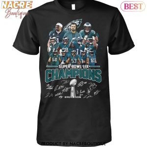 2025 Super Bowl LIX Champions Philadelphia Eagles Signature Unisex T-Shirt