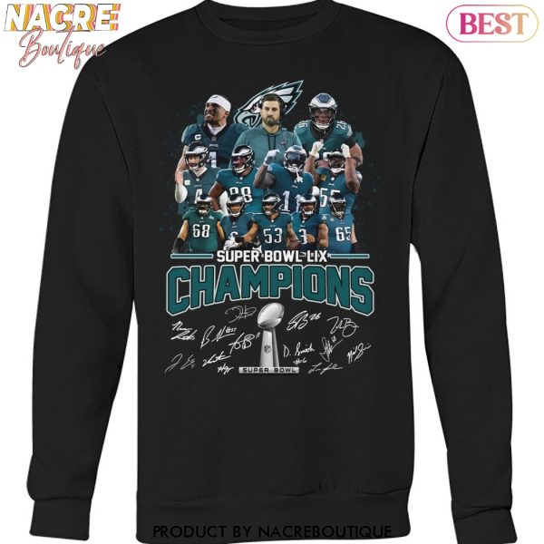 2025 Super Bowl LIX Champions Philadelphia Eagles Signature Unisex T-Shirt