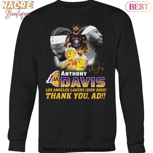 Anthony Davis Los Angeles Lakers 2019-2025 Thank You, Ad Signature Unisex T-Shirt