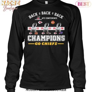 Back 2 Back 2 Back AFC Champions Kansas City Chiefs Unisex T-Shirt