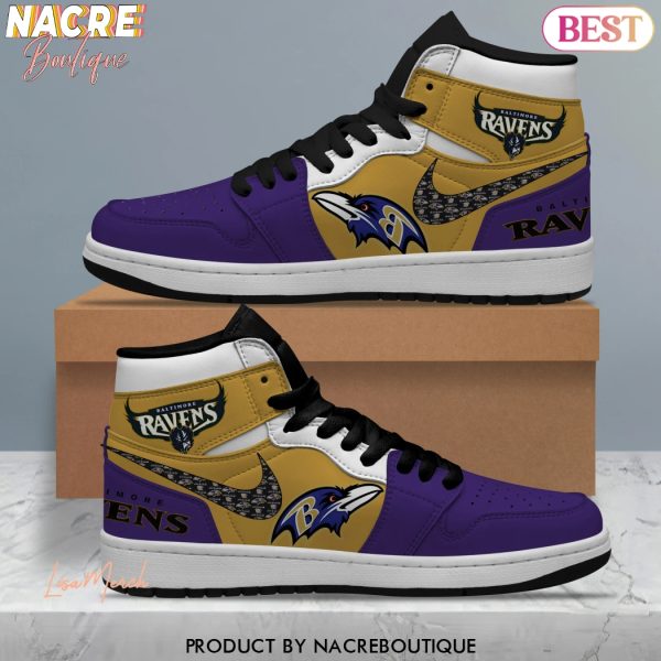 Baltimore Ravens Air Jordan 1 High Top