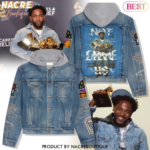 Kendrick Larmar Not Like Us Hooded Denim Jacket