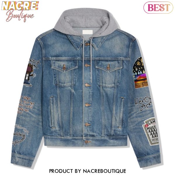 Kendrick Larmar Not Like Us Hooded Denim Jacket