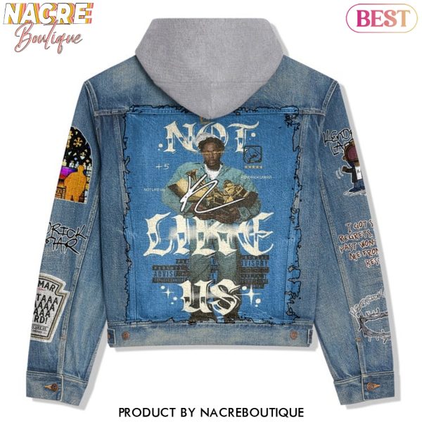 Kendrick Larmar Not Like Us Hooded Denim Jacket