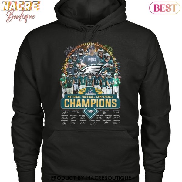 National Football Conference Champions 2024-2025 Philadelphia Eagles Signature Unisex T-Shirt