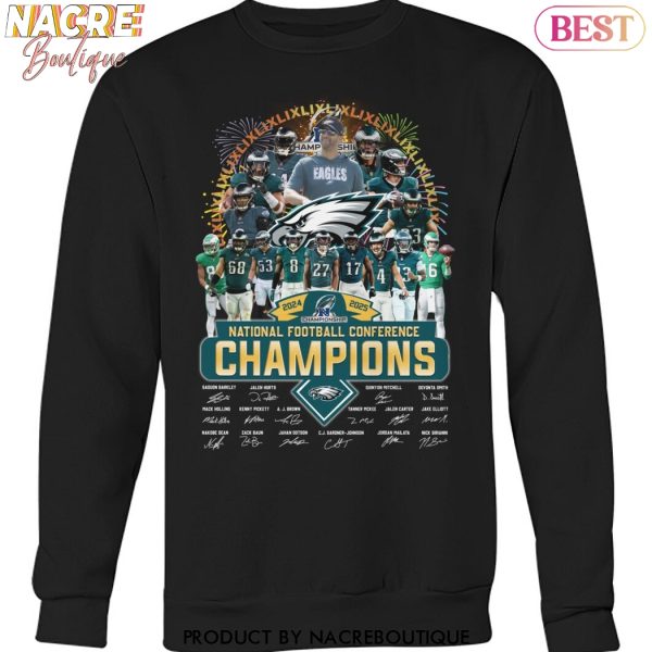 National Football Conference Champions 2024-2025 Philadelphia Eagles Signature Unisex T-Shirt