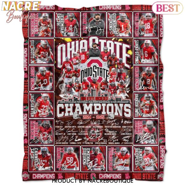 Ohio State Buckeyes 2025 College Football Playoff National Championship Signature Blanket