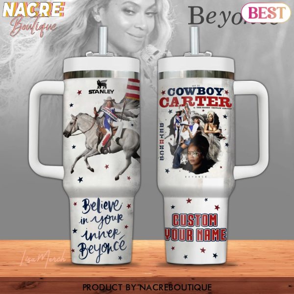 Personalized Beyonce Cowboy Carter Tumbler With Handle And Straw