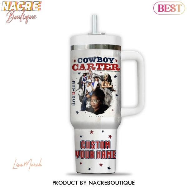 Personalized Beyonce Cowboy Carter Tumbler With Handle And Straw