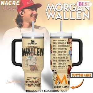 Personalized Morgan Wallen Tour 2025 Signature Tumbler With Handle And Straw