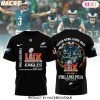 Personalized Philadelphia Eagles LIX Super Bowl Game 2025 3D T-Shirt – White