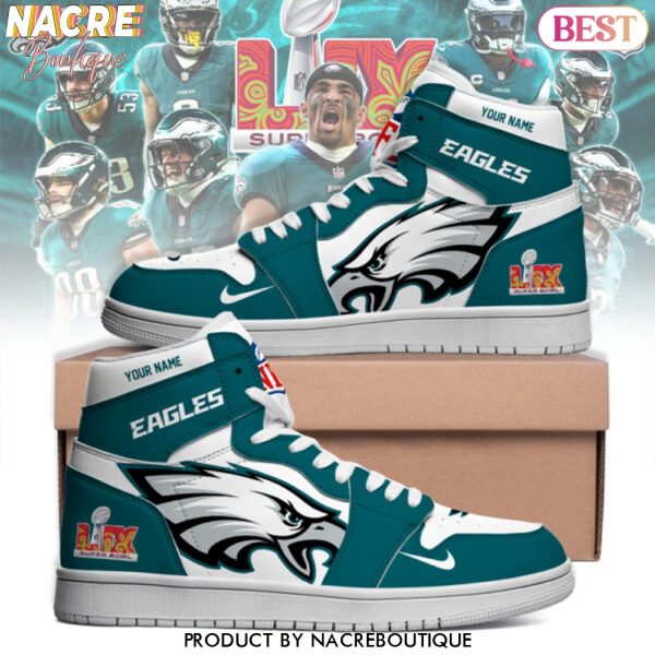 Personalized Philadelphia Eagles Super Bowl LIX Champions Air Jordan 1 High Top