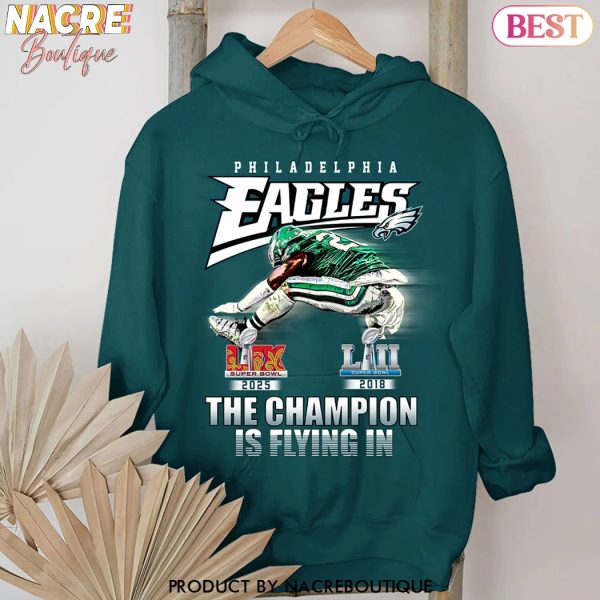 Philadelphia Eagles Champions Super Bowl LIX 2025 – The Champion Is Flying In Unisex T-Shirt