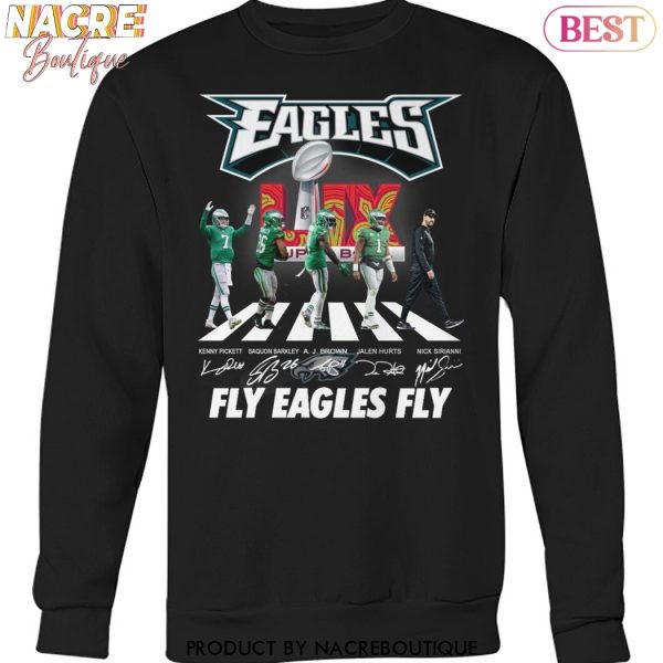 Philadelphia Eagles Champions Super Bowl LIX – Fly Eagles Fly Signature Unisex T-Shirt