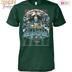 2024 Super Bowl LIX Champions Philadelphia Eagles 3D T-Shirt