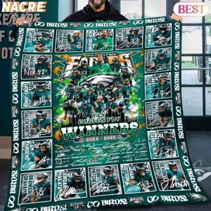 Philadelphia Eagles Fly Eagles Fly Winner 2024-2025 Signature Blanket