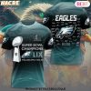 Philadelphia Eagles Super Bowl LIX Champions 3D T-Shirt – Black