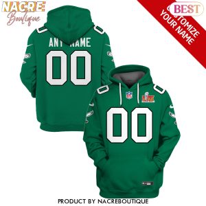 Philadelphia Eagles Super Bowl LIX Personalized Name And Number Hoodie