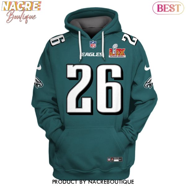 Saquon Barkley Philadelphia Eagles Super Bowl LIX Design Hoodie