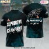 Super Bowl LIX Champions Philadelphia Eagles 2025 40-22 3D T-Shirt