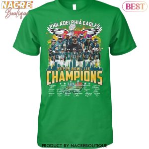 Philadelphia Eagles Super Bowl LIX Champions 3D T-Shirt – Black