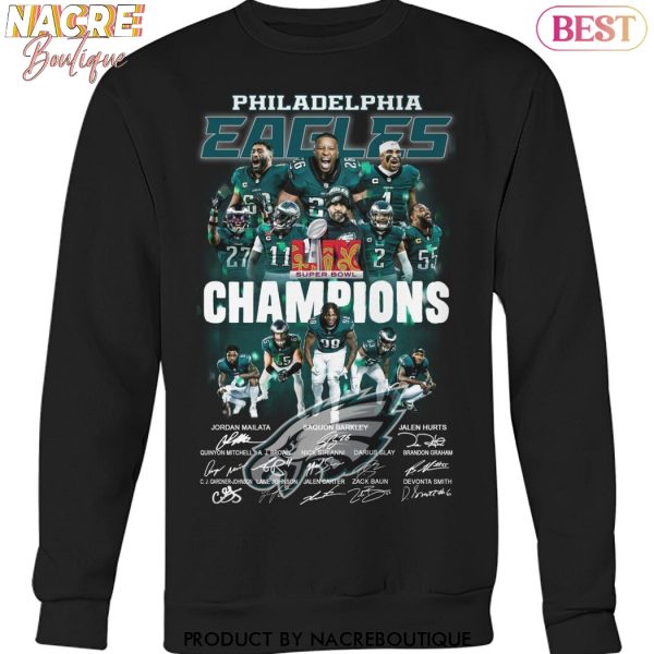 Super Bowl LIX Champions Philadelphia Eagles Signature Unisex T-Shirt