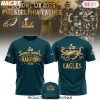 Super Bowl LIX Philadelphia Eagles Champions 3D T-Shirt – Black