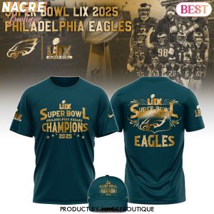 Super Bowl LIX Philadelphia Eagles Champions 3D T-Shirt