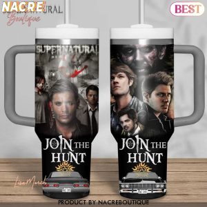 Supernatural Join The Hunt Tumbler With Handle And Straw